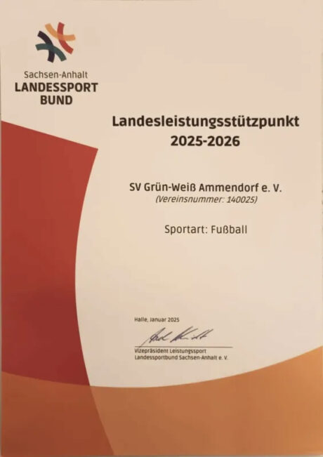 GWA ist Landesleistungsstützpunkt 💚🤍